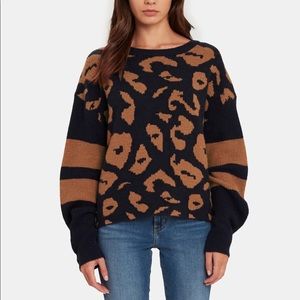John + Jenn Leopard Varsity Sweater